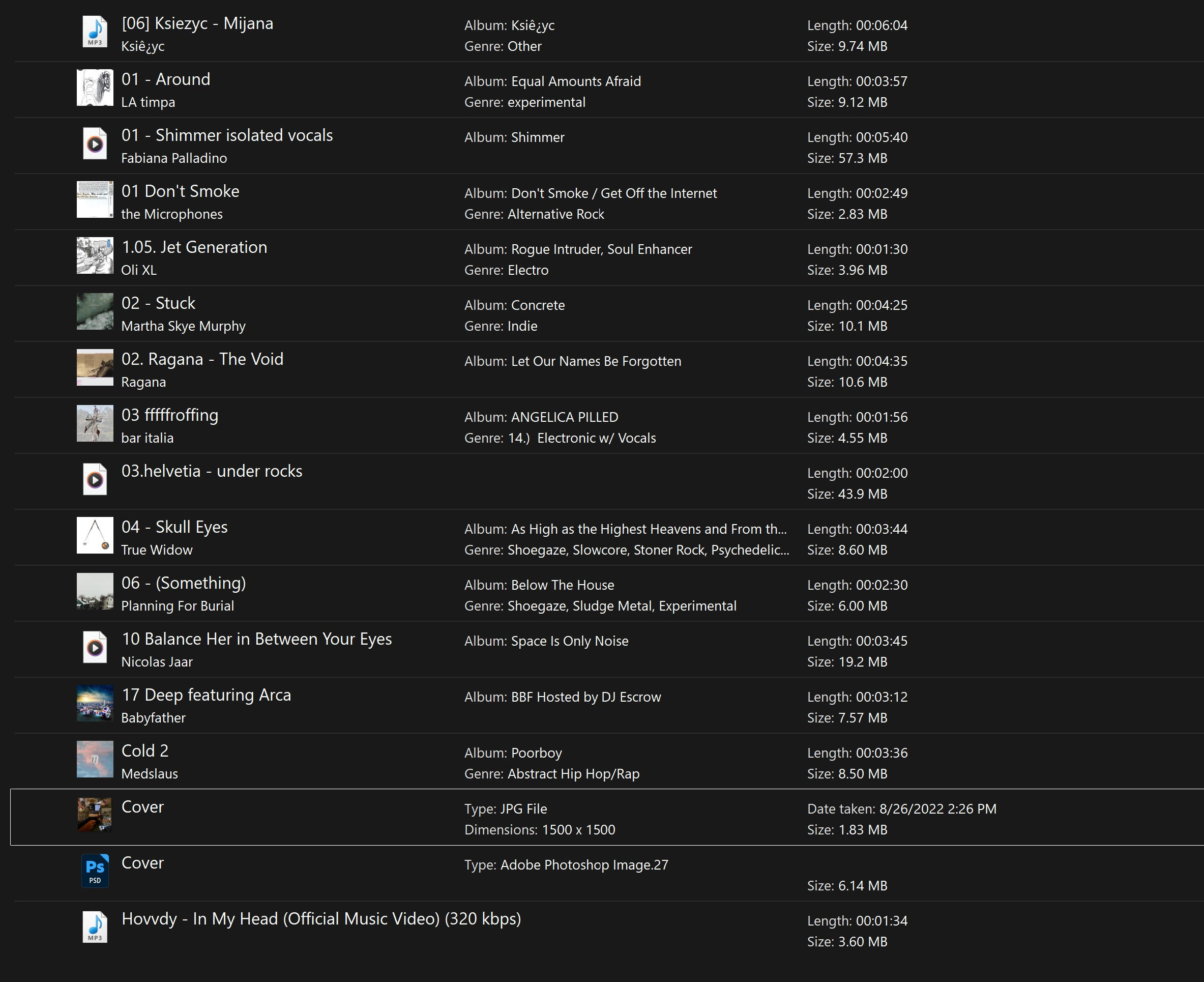 TEANF AUG 2022 Track Listing